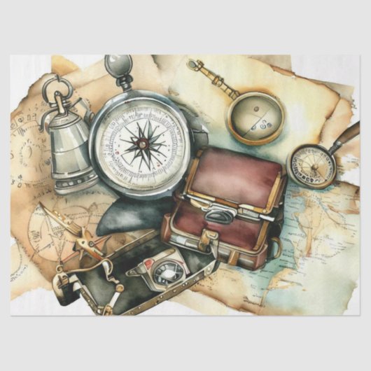 「Globetrotter's Essential: Adventure Awaits」 薄葉紙 (正面)