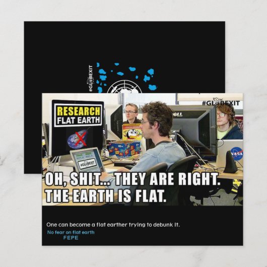 #GLOBEXIT RFEカード（Flat Earth 2017コレクション） ポストカード (正面/裏面)