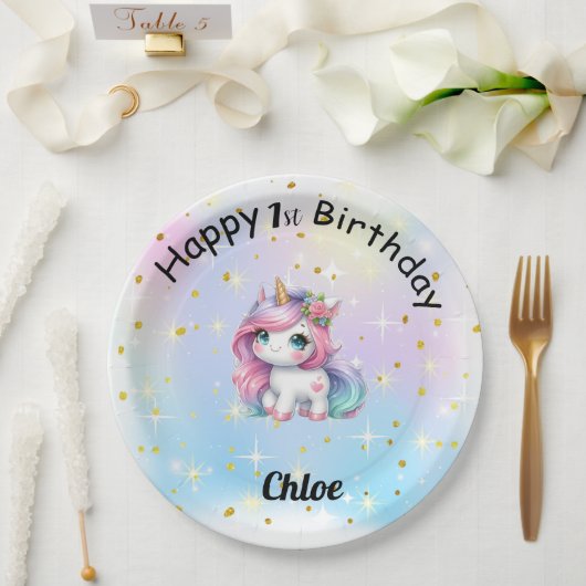 Globo de Cumpleaños Personalizado ペーパープレート (ウェディング)