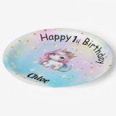 Globo de Cumpleaños Personalizado ペーパープレート (アングル)