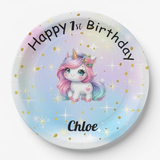 Globo de Cumpleaños Personalizado ペーパープレート (正面)