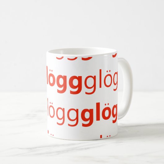 Glogg Glogg Gloggのおもしろいなスウェーデン語 コーヒーマグカップ (正面右)