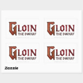 Gloin Name 長方形シール (シート)