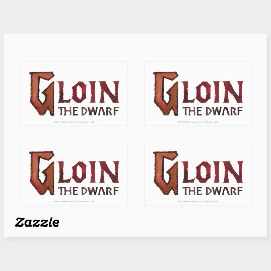 Gloin Name 長方形シール (シート)