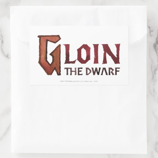 Gloin Name 長方形シール (バッグ)