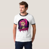 Gloomkitty Ringer T-Shirt Tシャツ (正面フル)