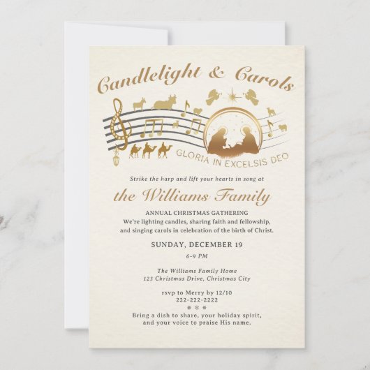 Gloria in Excelsis Deo Christmas Carols Gathering 招待状 (正面)