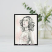 Gloria Swansonのオリジナルアート付きポストカード ポストカード (スタンド正面)