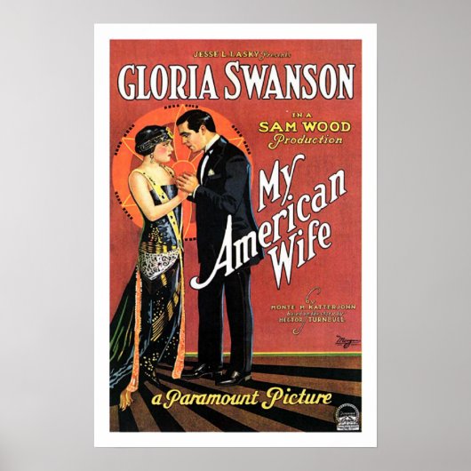 Gloria Swanson My American Wife Movie Poster ポスター (正面)