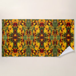 Gloriosaのデイジー、大きいパターン ビーチタオル