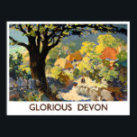 Glorious Devon England vintage travel Poster ポスター<br><div class="desc">Glorious Devon England vintage travel poster</div>