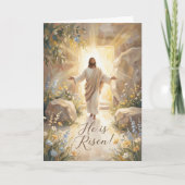 Glorious He is Risen Easter Card カード (正面)