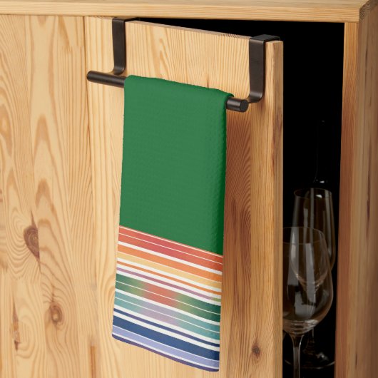 Glorious Rainbow Stripes キッチンタオル (三つ折り)