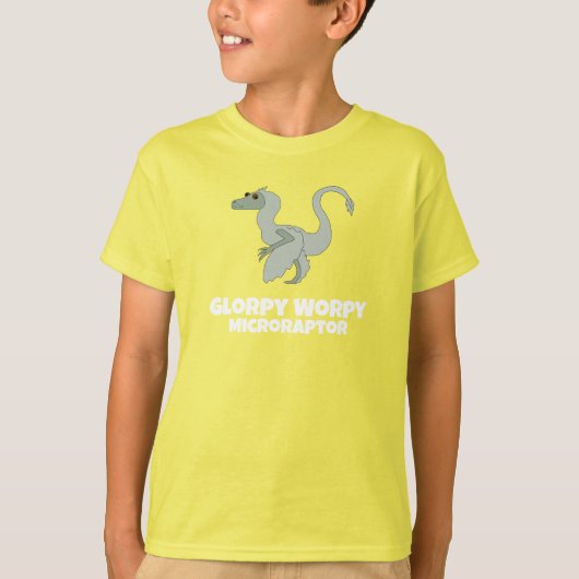 Glorpy Worpy Microraptor Dino T-Shirt Tシャツ (正面)