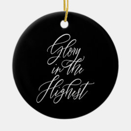 Glory in the Highest クリスマス ブラックラウンド オーナメント