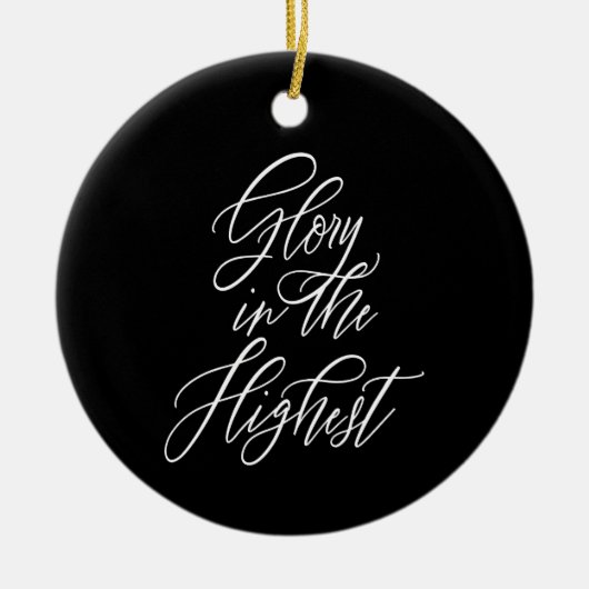 Glory in the Highest クリスマス ブラックラウンド オーナメント (正面)