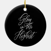 Glory in the Highest クリスマス ブラックラウンド オーナメント (裏面)