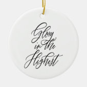 Glory in the Highest Religious Christmas Round セラミックオーナメント (正面)