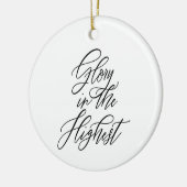 Glory in the Highest Religious Christmas Round セラミックオーナメント (左)