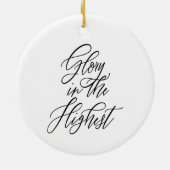 Glory in the Highest Religious Christmas Round セラミックオーナメント (裏面)