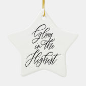 Glory in the Highest Religious Christmas Star セラミックオーナメント (裏面)