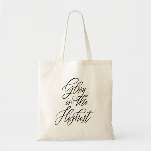 Glory in the Highest Religious Christmas Tote Bag トートバッグ (正面)