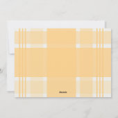 Glory to GodスクリプトChristmas Mustardタータンチェック写真 シーズンカード (裏面)