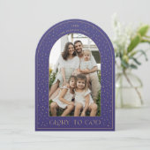 Glory to God Gold Stars Arch Holiday Photo Card 招待状 (スタンド正面)