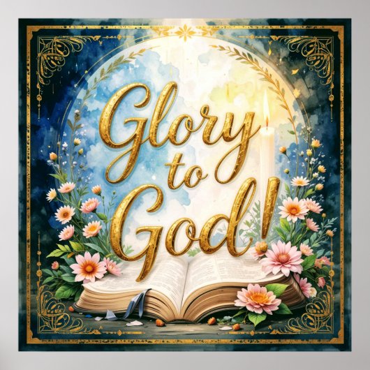 Glory to God - Inspirational artwork #1 ポスター (正面)