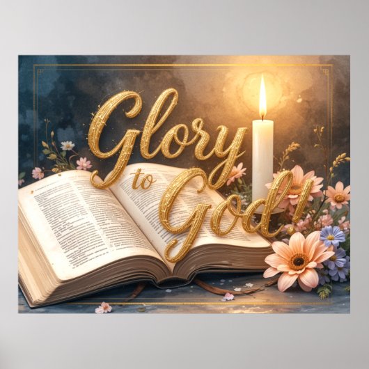 Glory to God - Inspirational artwork #3 ポスター (正面)