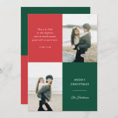 Glory to God Luke 2:14 Bible Christmas Photo Card シーズンカード (正面/裏面)