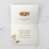 Glory to God Nativity Angels Christmas Greeting シーズンカード (内部)