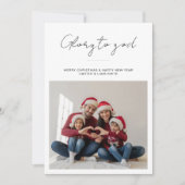 Glory to God Red Sweater Family christmas  Card シーズンカード (正面)