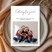Glory to God Red Sweater Family christmas  Card シーズンカード