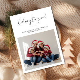 Glory to God Red Sweater Family christmas  Card シーズンカード