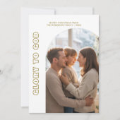 Glory to God Religious Family Holiday Photo Card シーズンカード (正面)
