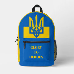 GLORY TO HEROES. UKRAINE. TRIDENT. プリントバックパック