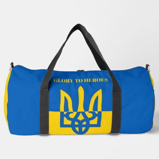 GLORY TO HEROES. UKRAINE. TRIDENT.  Large Duffle  ダッフルバッグ (正面)