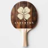 Gloss Stain Boards Four Leaf Clover with Name 卓球ラケット (正面)