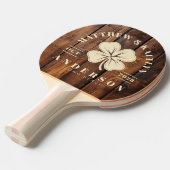 Gloss Stain Boards Irish LuckyClover Wedding Crest 卓球ラケット (正面アングル)