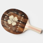 Gloss Stain Boards Irish LuckyClover Wedding Crest 卓球ラケット (横)