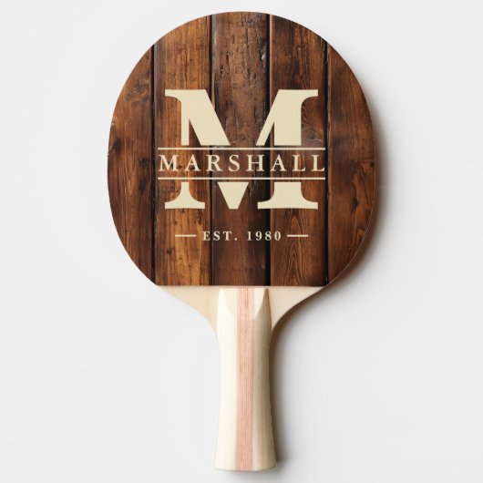 Gloss Stain Boards Monogram & Name Overlay 卓球ラケット (裏面)