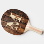 Gloss Stain Boards Monogram & Name Overlay 卓球ラケット (横)