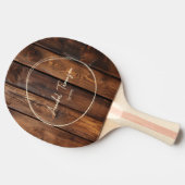 Gloss Stain Boards Name in Drawn Circle  卓球ラケット (横)