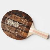 Gloss Stain Boards Pineapple Wedding Arch & Name 卓球ラケット (横)