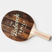 Gloss Stain Boards Retro Family Name & Year 卓球ラケット (横)