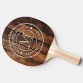 Gloss Stain Boards Wedding Monogram 卓球ラケット (横)