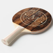 Gloss Stain Boards Wedding Monogram Heart 卓球ラケット (正面アングル)