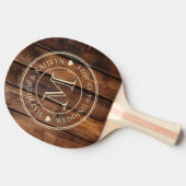 Gloss Stain Boards Wedding Monogram Heart 卓球ラケット (横)