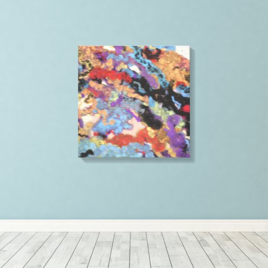 Glossy Acrylic Painting キャンバスプリント (インサイチュ (ウッドフロア))